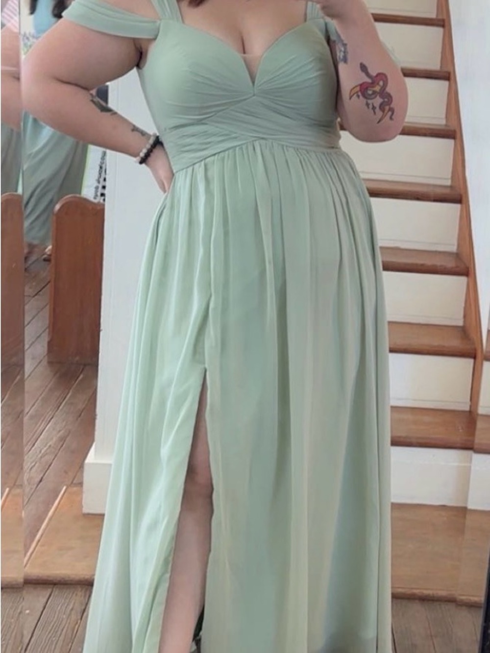 Azazie Lainne Bridesmaid Dress Dusty Sage
